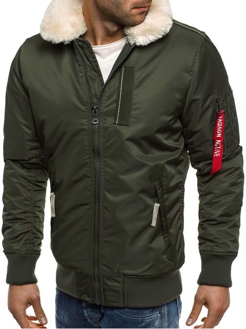 Katona zöld férfi téli dzseki J.STYLE 3170