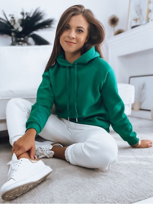 Kényelmes zöld női pulóver Polina