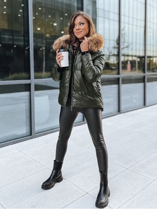 Csodás zöld női téli dzseki  SPARKLE