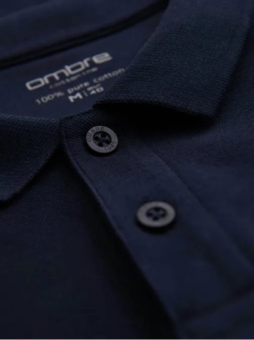 Sötétkék hosszú ujjú póló V3 POBL-0162