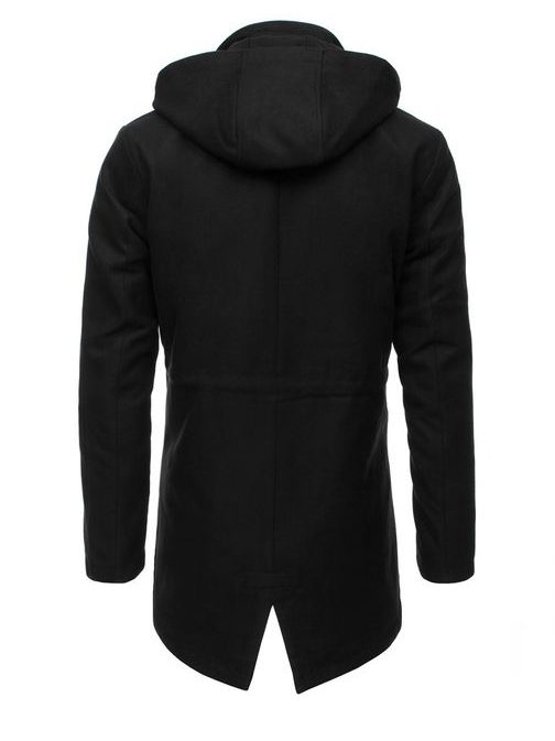 Fekete kapucnis kabát