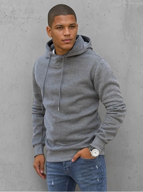 Sötét szürke kapucnis pulóver