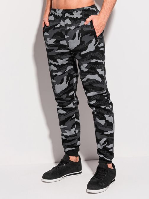 Fekete terepmintás melegítő nadrág  P1290