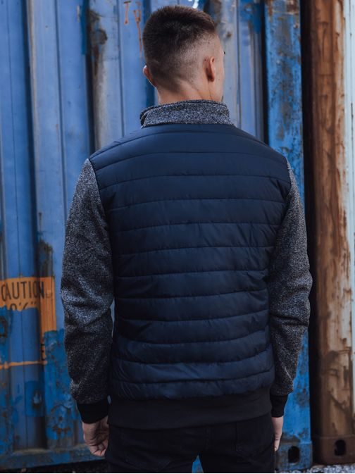 Modern steppelt kabát kék