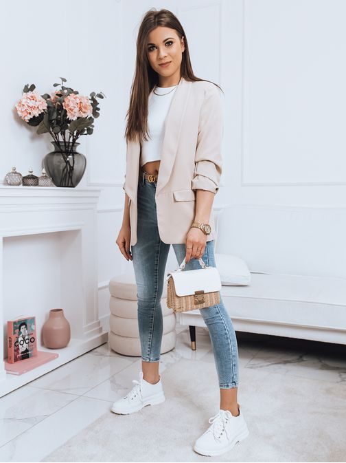 Modern bézs női zakó Grande