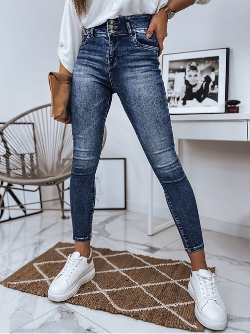 Egyedi égszínkék női farmer Skinny Fit