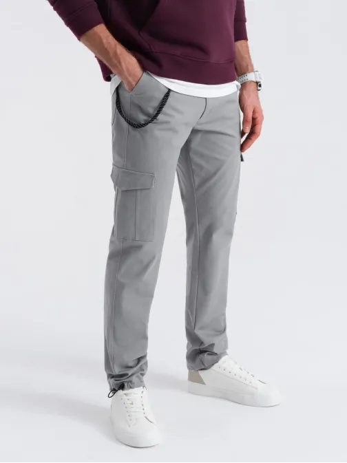 Szürke, modern férfi cargo nadrág V4 PACG-0189
