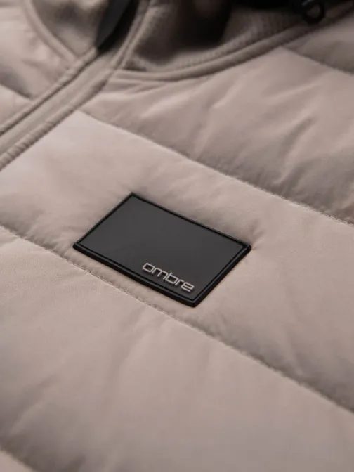 Modern szürke férfi átmeneti kabát V3 JANP-160