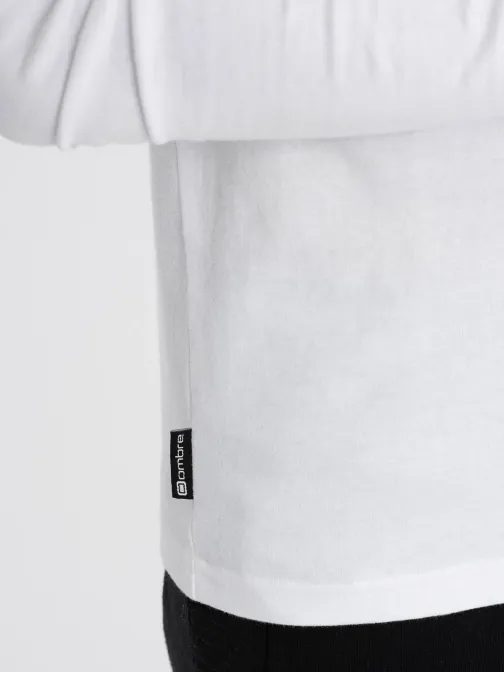 Trendi fehér hosszú ujjú póló  V1 LSPT-0118