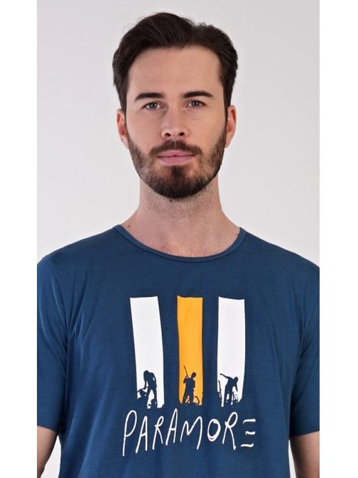 Sötétkék férfi rövid pizsama Oliver