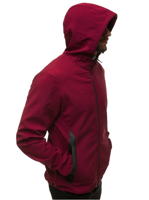 Bordó kapucnis softshell dzseki  JS/KS2189