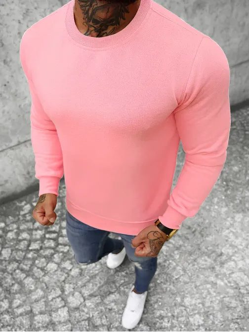 Kényelmes halvány rózsaszínű pulóver JS/2001-10Z