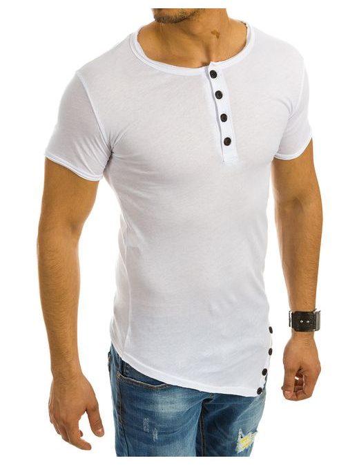 Egyedi fehér aszimetrikus póló