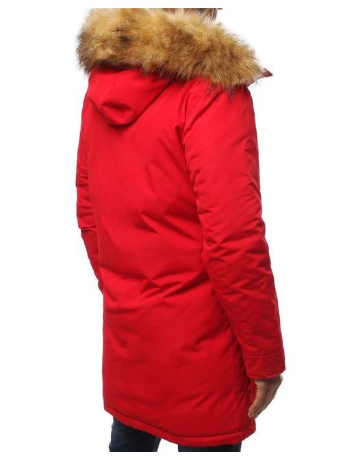 Fantasztikus piros téli párka kabát