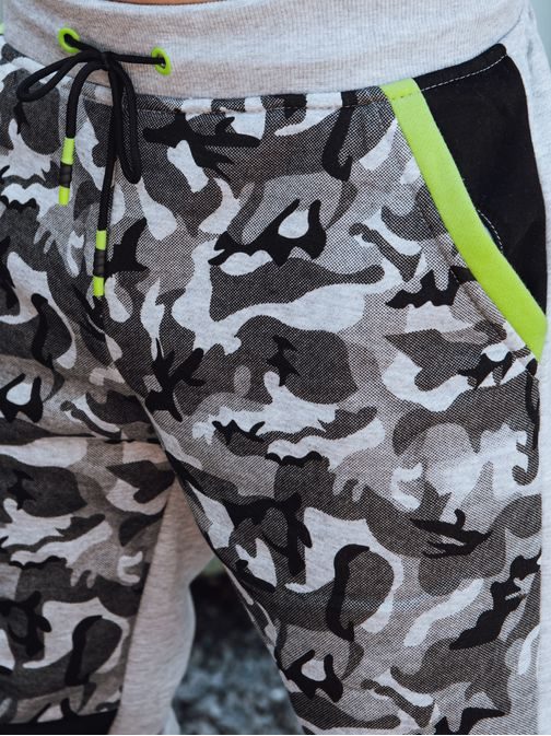 Camouflage trend melegítőnadrág szürke színben