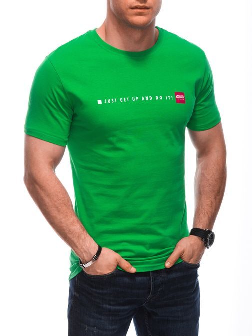 Divatos zöld póló felirattal S1920