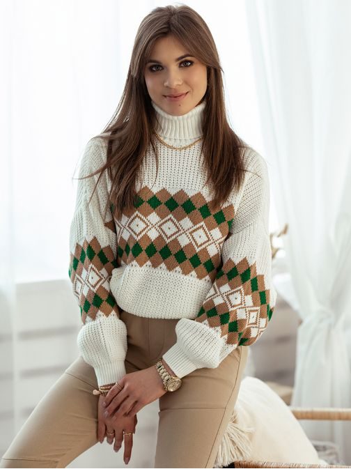 Csodálatos ekrüszínű női pulóver Laloni