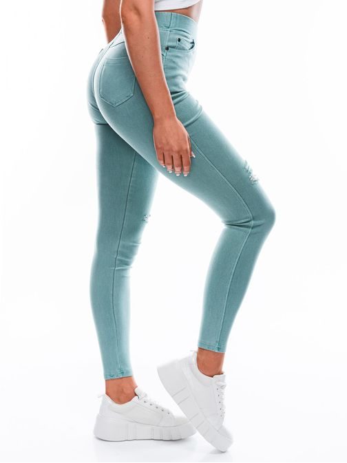 Különleges menta színű női jeggings PLR148