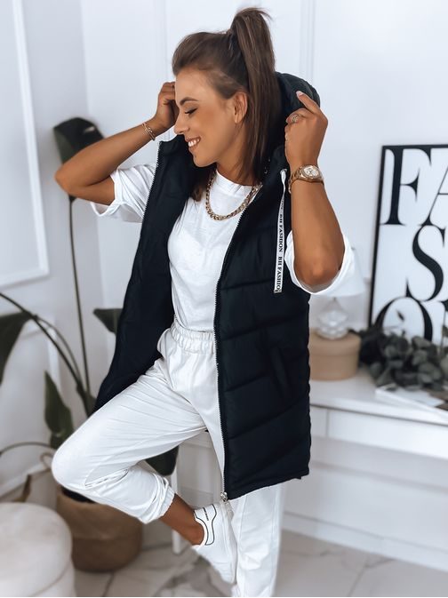 Trendi fekete női mellény Mirelli