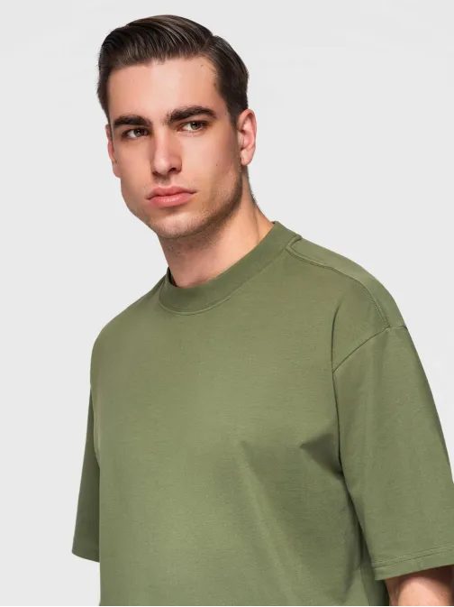 Olive laza szabású póló V8 TSBC-0267