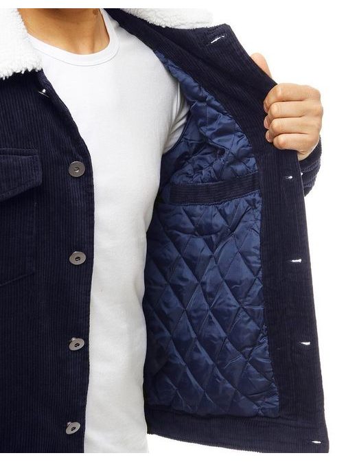 Sötét kék bársony dzseki