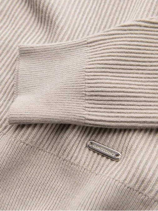 Modern bézs férfi gombos pulóver V3 SWSW-0182