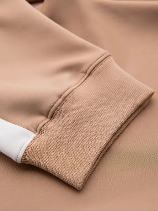 Férfi bézs színű tréningnadrág kontrasztos szegéllyel V4 PASK-0229