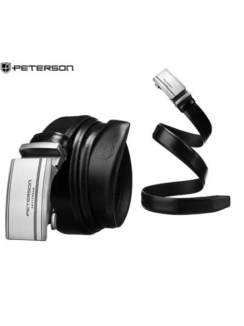 Fekete bőr férfi öv Peterson