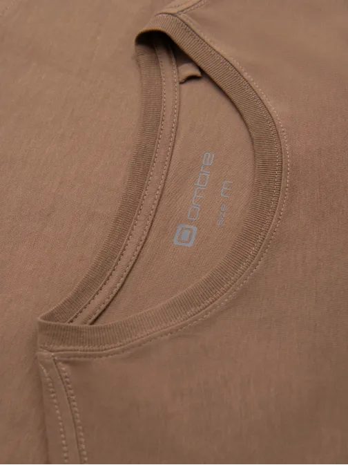 Férfi barna póló megkülönböztető V1 felirattal LSPT-0131