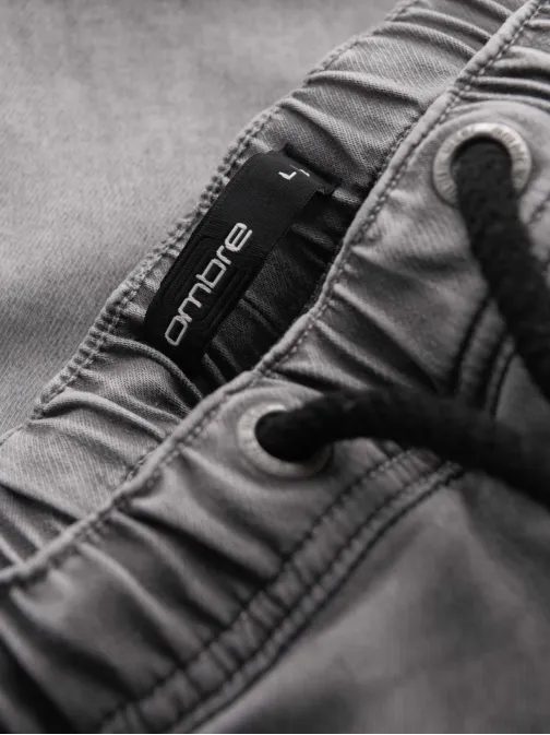 Stílusos világosszürke farmer rövidnadrág V1 SRDS-0135