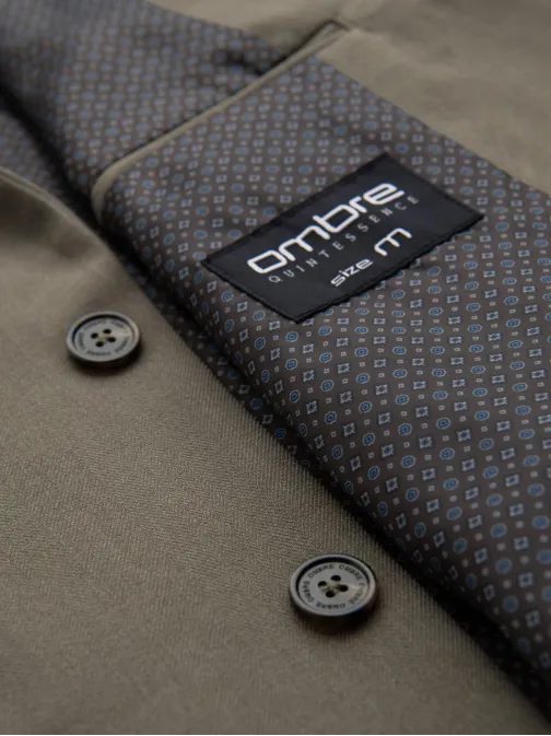 Elegáns olíva színű férfi kabát V5 BLZB-0135