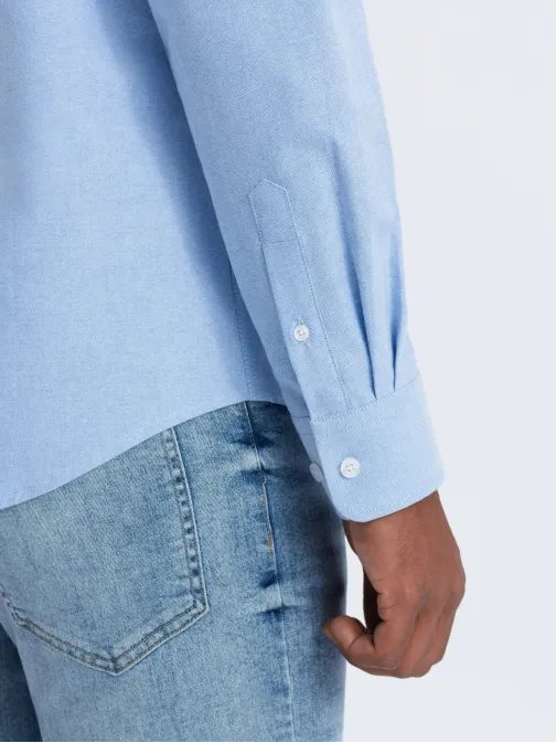 Elegáns kék férfi ing oxford V4 OM0108
