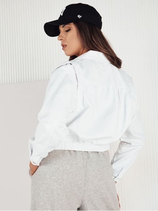 Féhér rövid női farmerdzseki  Blirna