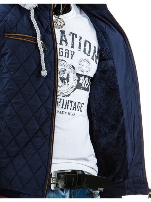 Steppelt sötétkék átmeneti kabát