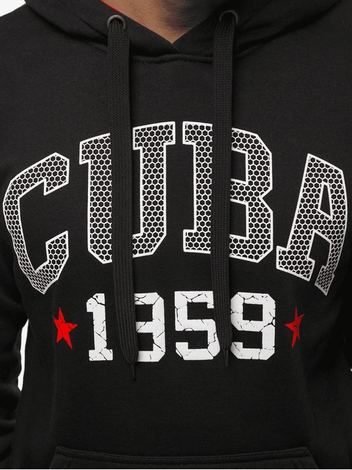 Fekete kapucnis pulóver Cuba JS/Y10023