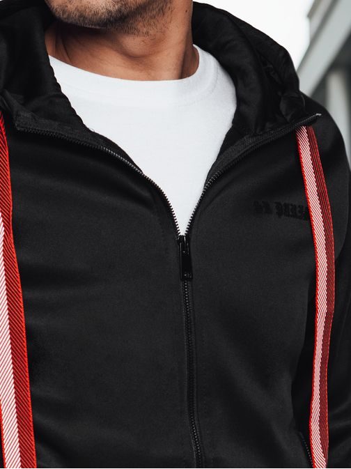 Érdekes fekete kapucnis pulcsi