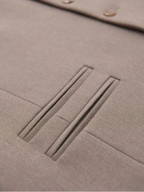 Férfi divatos bézs mellény V1 BLZV-0142