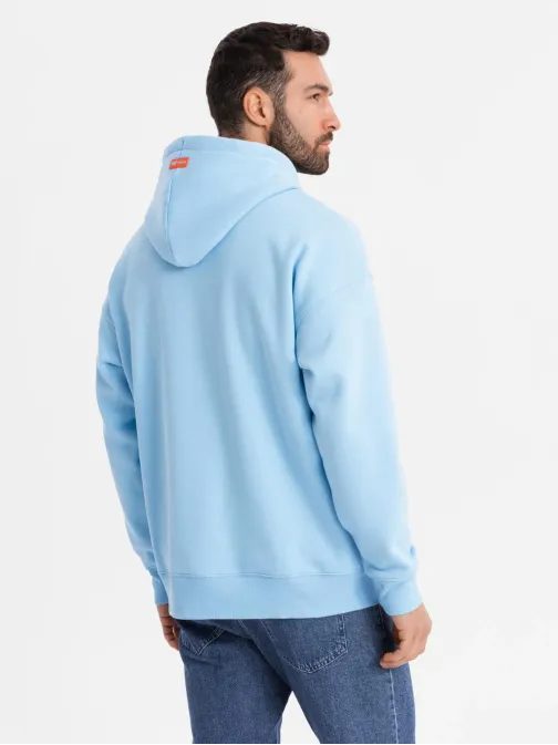 Pasztellkék unisex pulóver V8 SNBC-0105