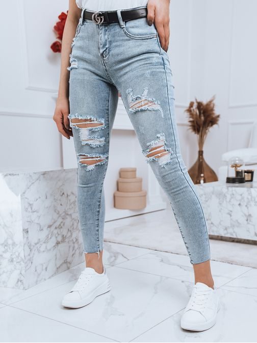 Divatos égszínkék női farmer Natian