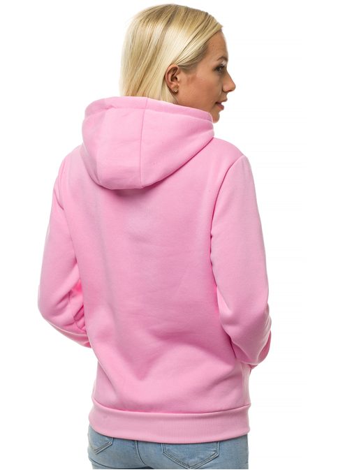 Stílusos púder színű női kapucnis pulóver JS/W02Z