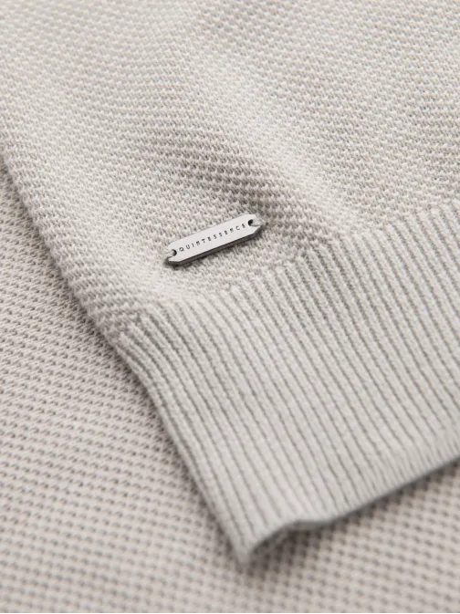 Férfi bézs színű kötött póló V6 POSS-0117