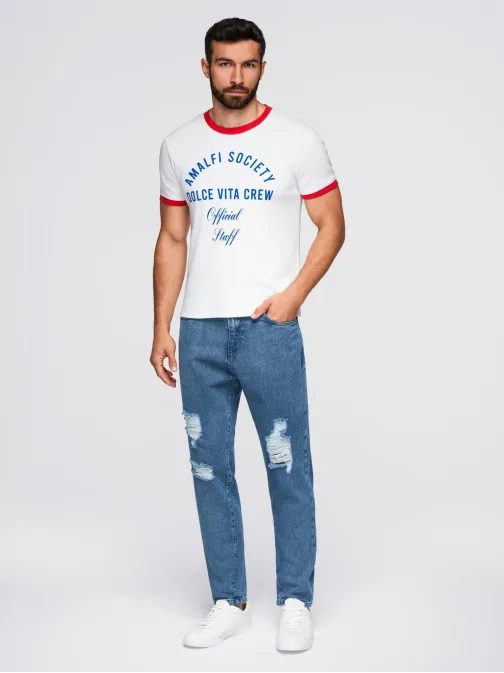 Egyedi kék farmer jellegzetes kopásokkal V2 PADP-0250