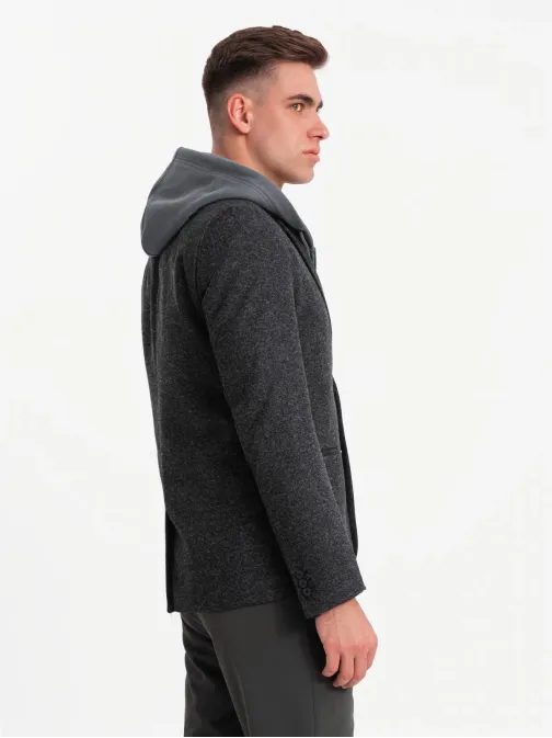 Grafit szürke melírzott hatású zakó V2 BLZB-0120