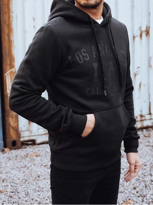 Fekete férfi pulóver Los Angeles felirattal