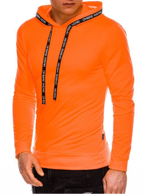 Narancssárga kapucnis pulóver B1053