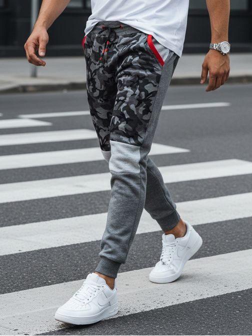 Camouflage trend melegítőnadrág grafitban