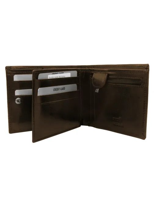 Barna bőr férfi pénztárca Rovicky