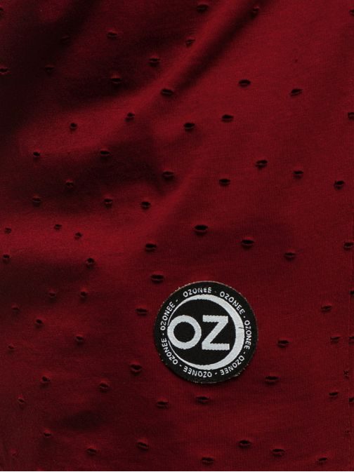 Bordó kapucnis atléta apró lyukacsos kivitelben O/2647