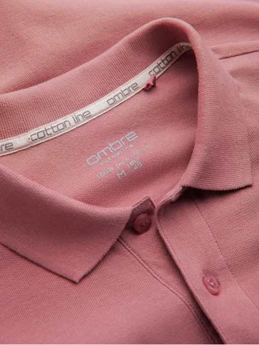 Egyszínű pamut férfi pólóing rózsaszín v7 om-pobs-0100