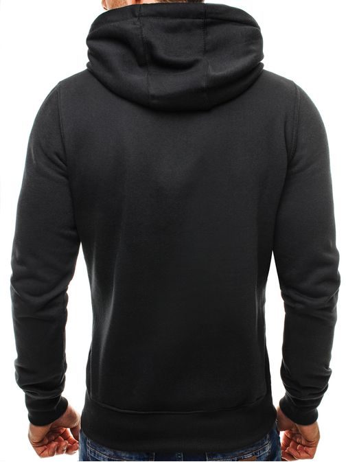 Fekete férfi sportos pulóver Style 2071